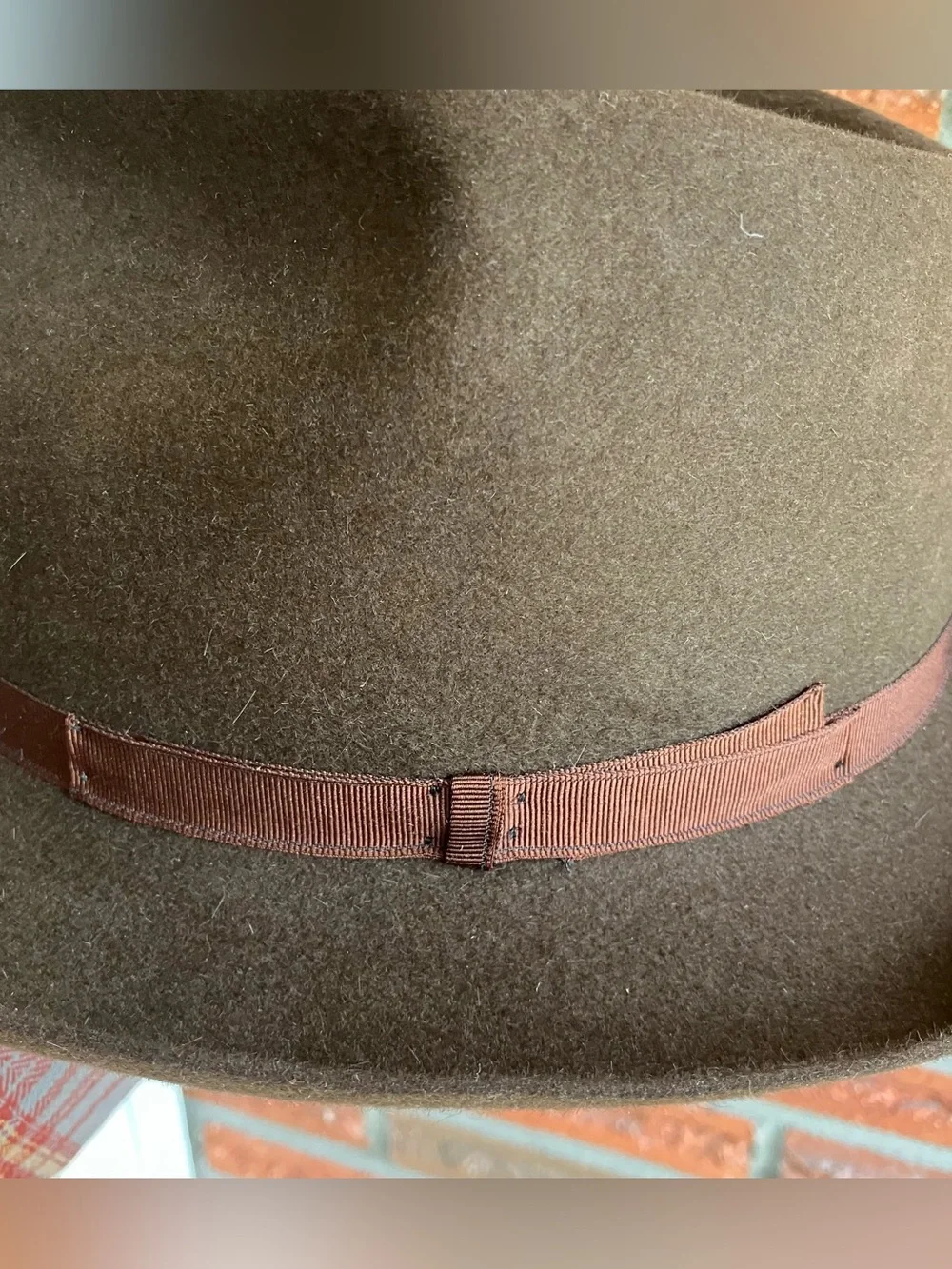 Borsalino Rain Proof Line Water Repellent Brown Fedora 7 3/8 - 7 1/2